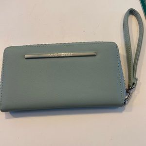 Steve Madden baby blue wristlet wallet new without tags
